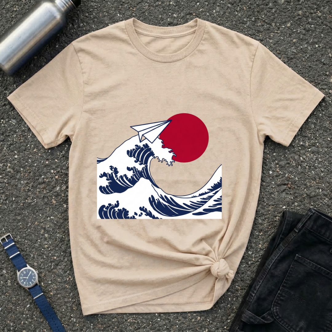 Wave & Paper Plane T-Shirt