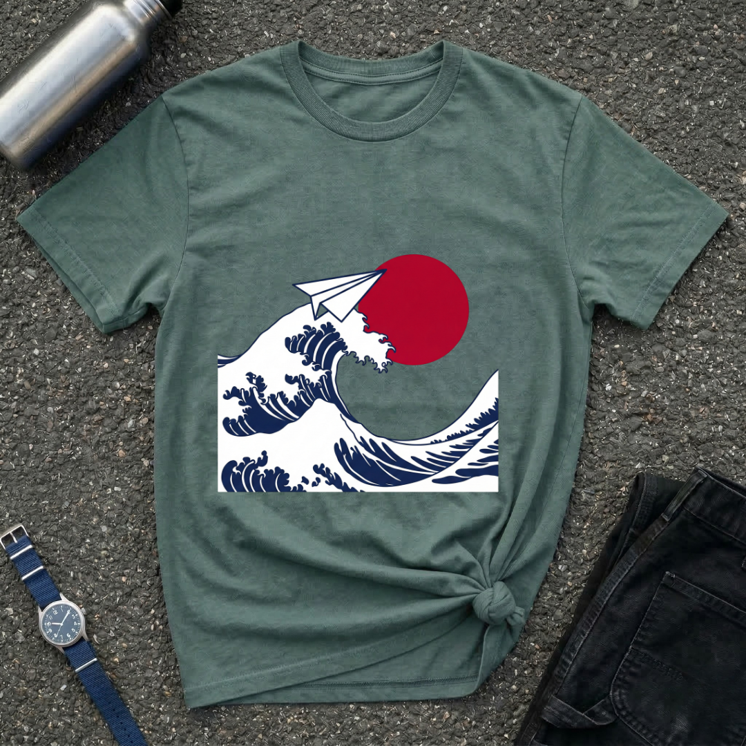Wave & Paper Plane T-Shirt