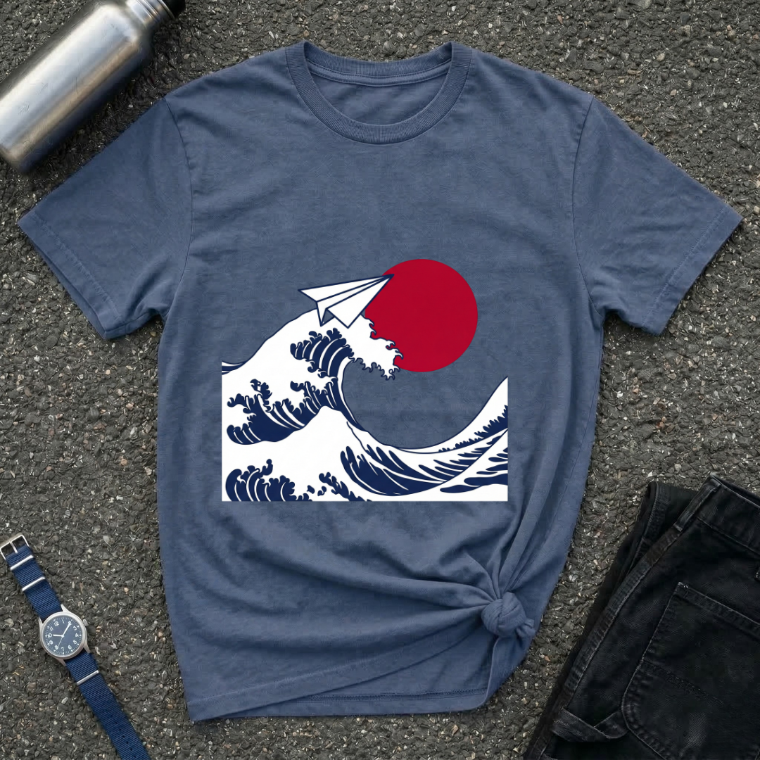 Wave & Paper Plane T-Shirt
