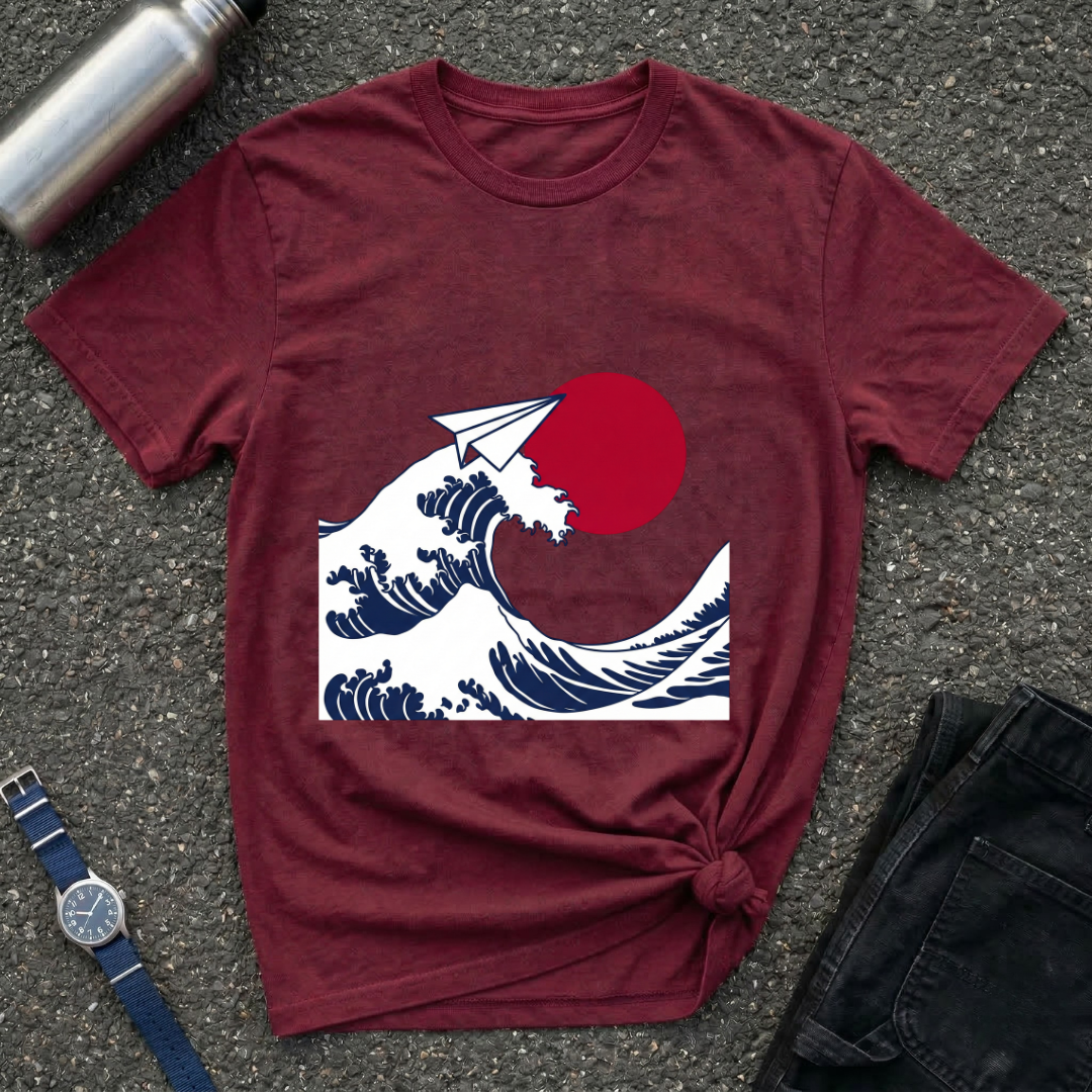 Wave & Paper Plane T-Shirt