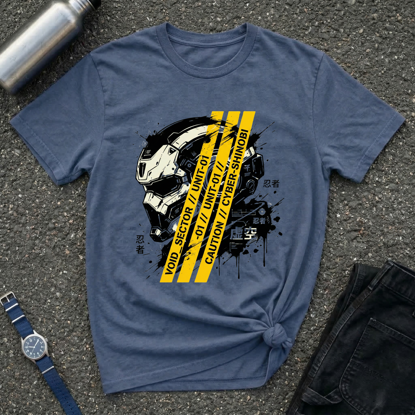 Caution Cyber Skull T-Shirt