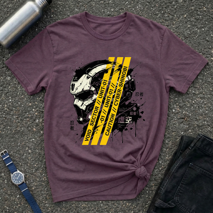 Caution Cyber Skull T-Shirt