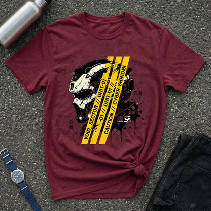 Caution Cyber Skull T-Shirt