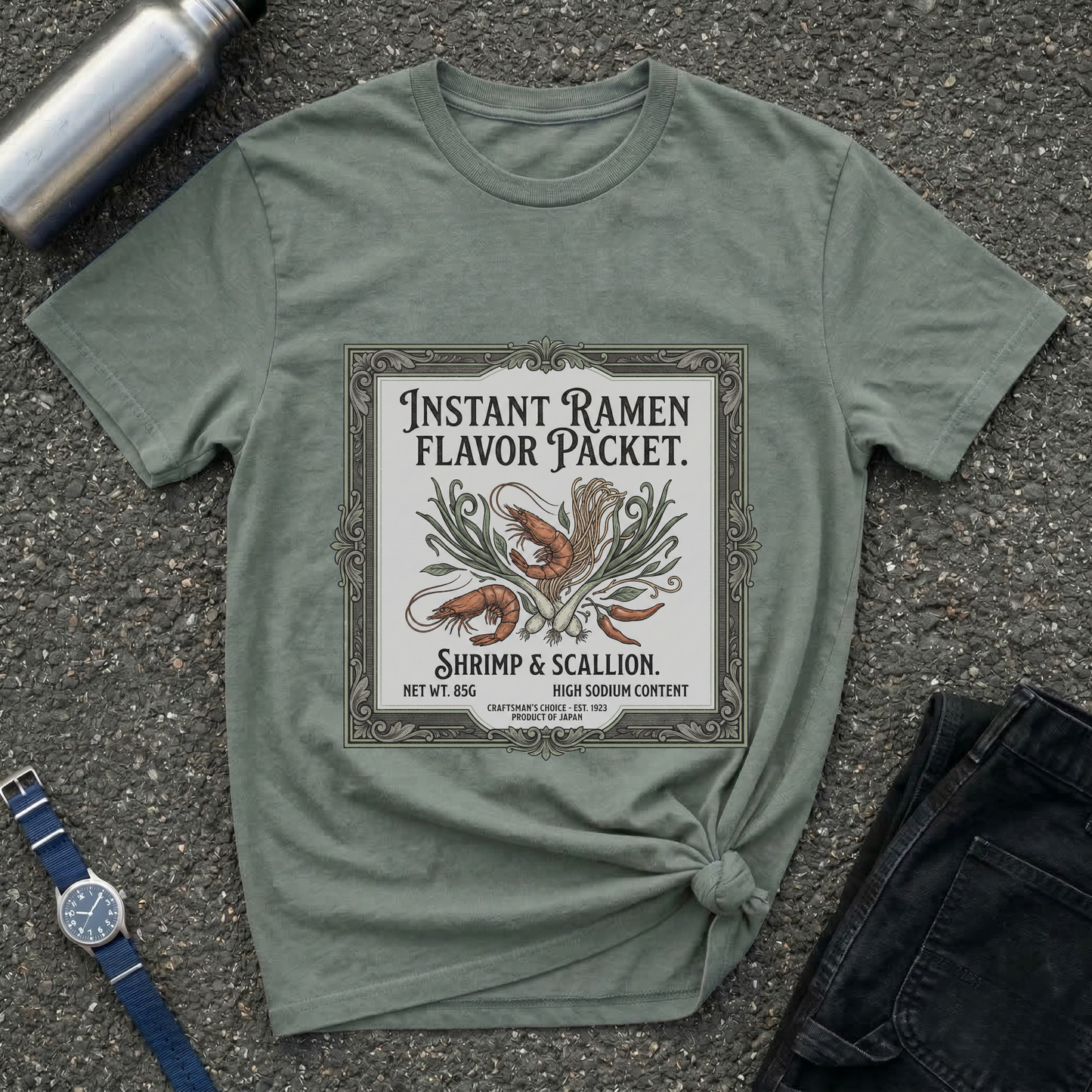 Instant Ramen Flavor Packet Shrimp & Scallion T-Shirt