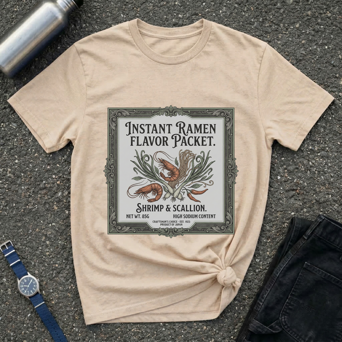Instant Ramen Flavor Packet Shrimp & Scallion T-Shirt