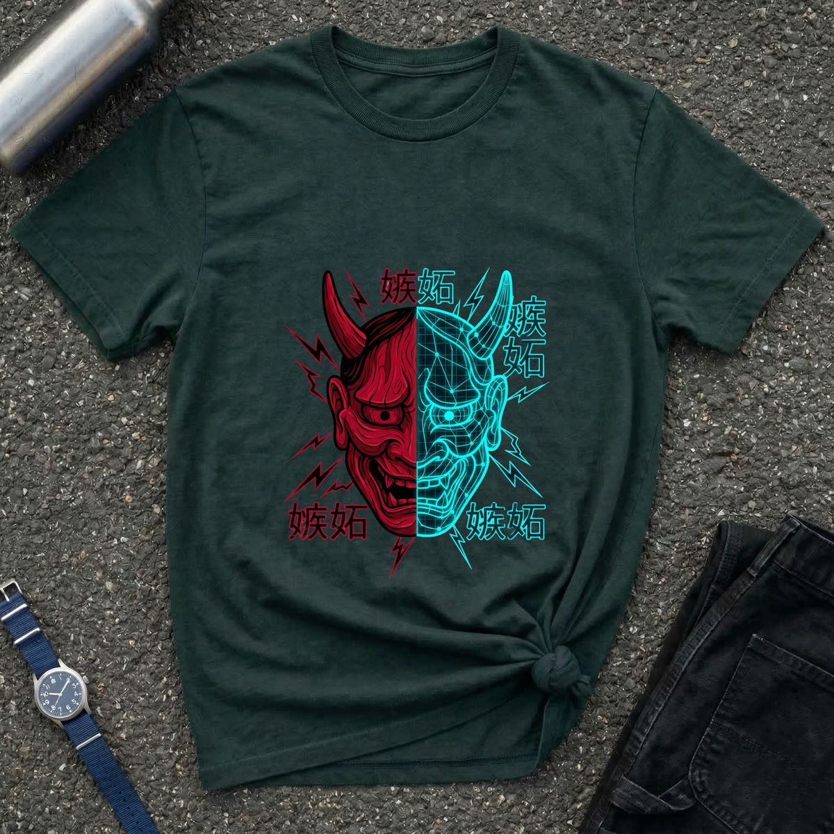 Oni Split Mask T-Shirt