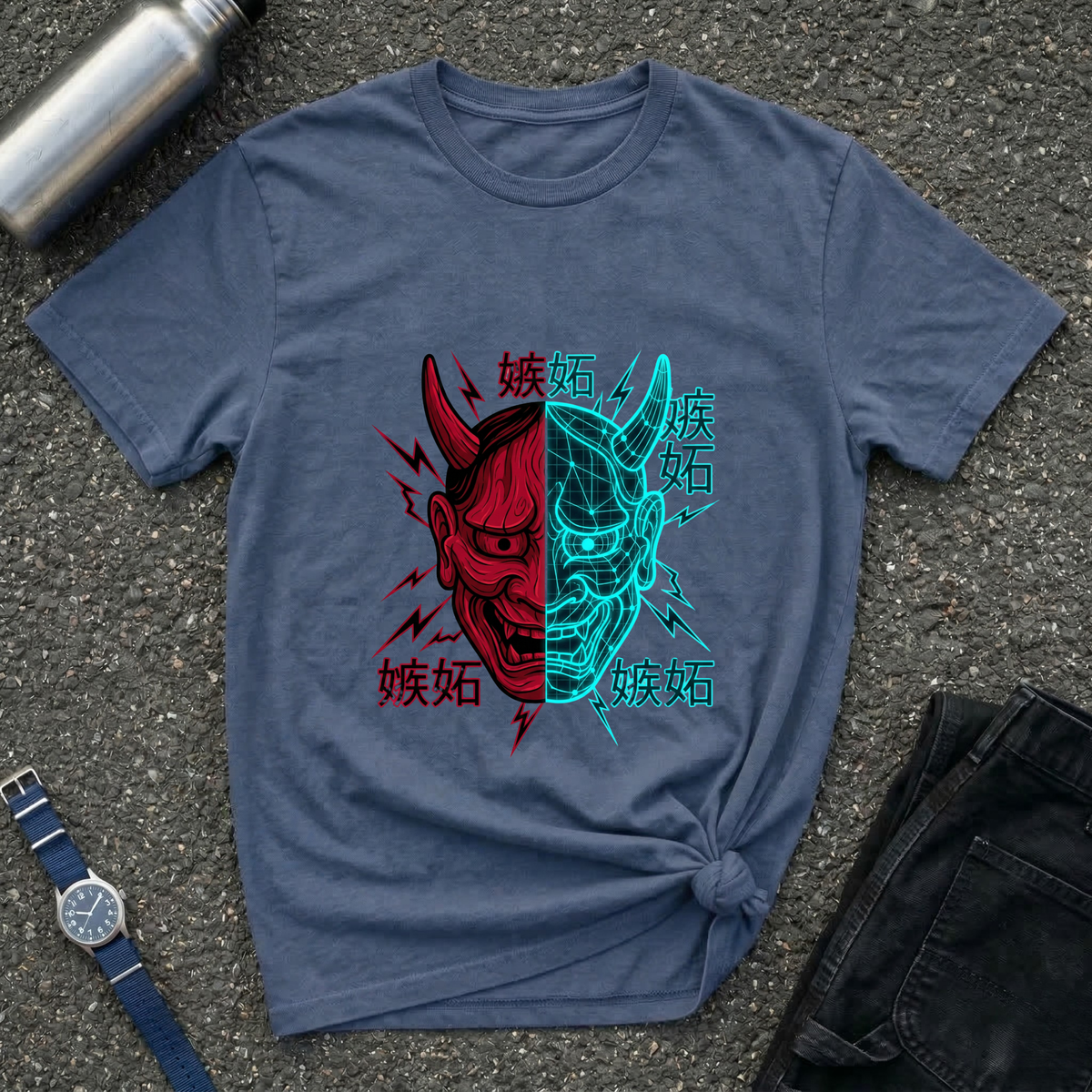 Oni Split Mask T-Shirt