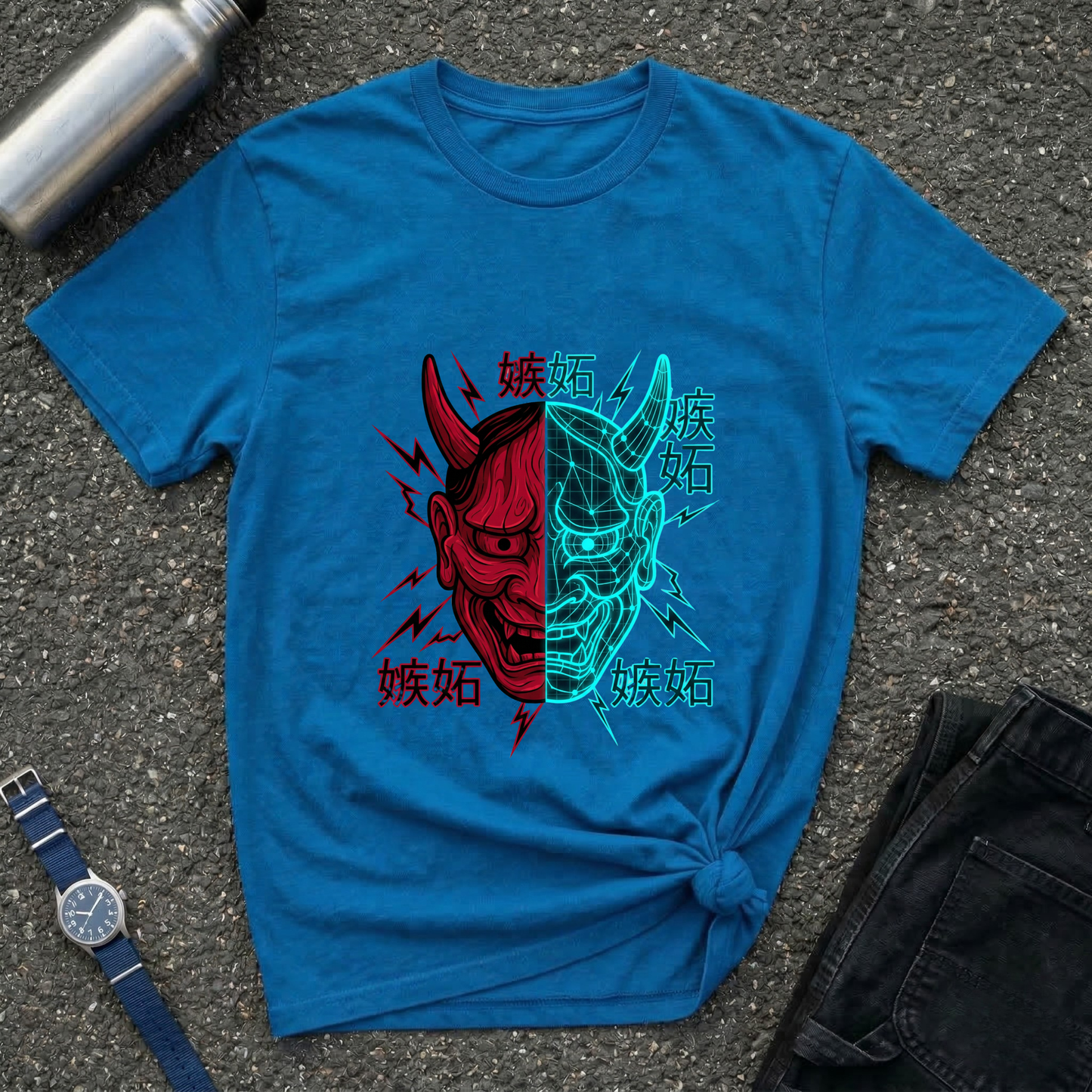 Oni Split Mask T-Shirt