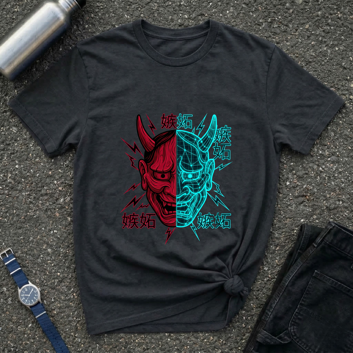 Oni Split Mask T-Shirt