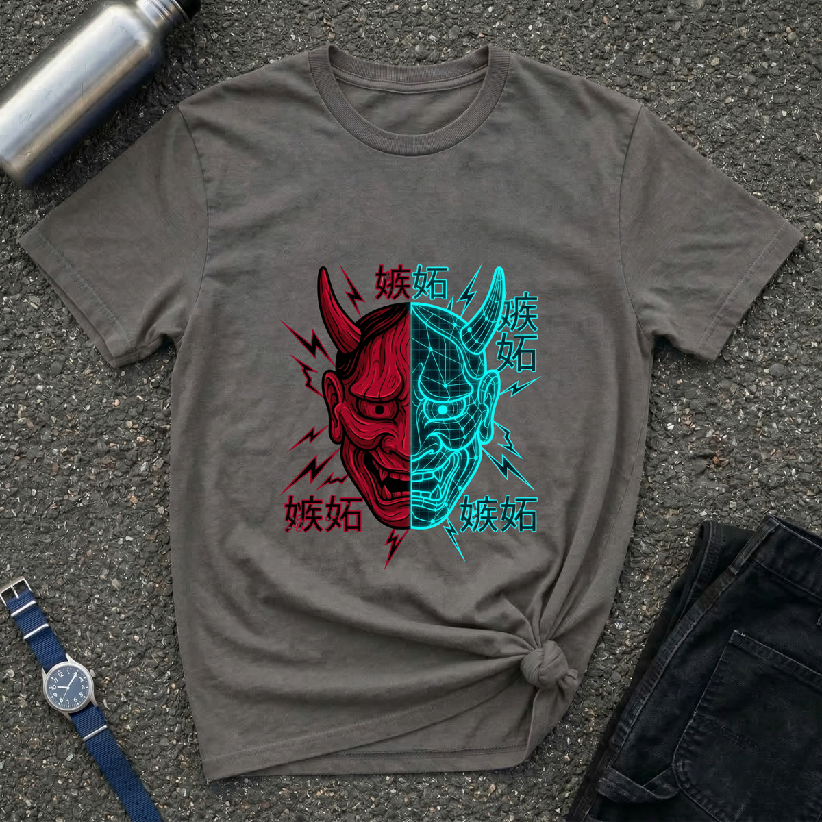Oni Split Mask T-Shirt