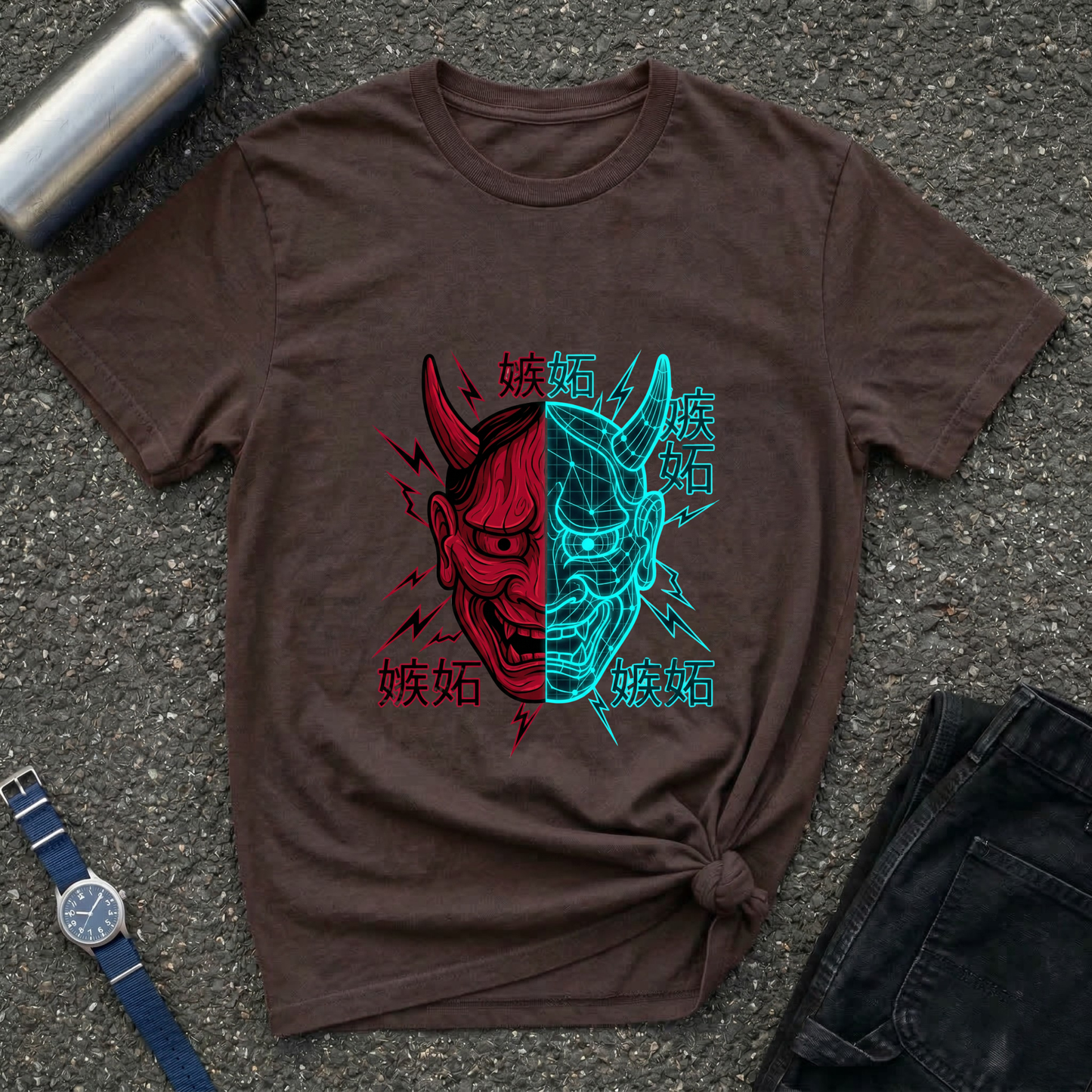 Oni Split Mask T-Shirt
