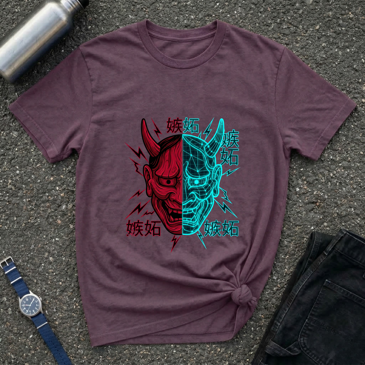 Oni Split Mask T-Shirt