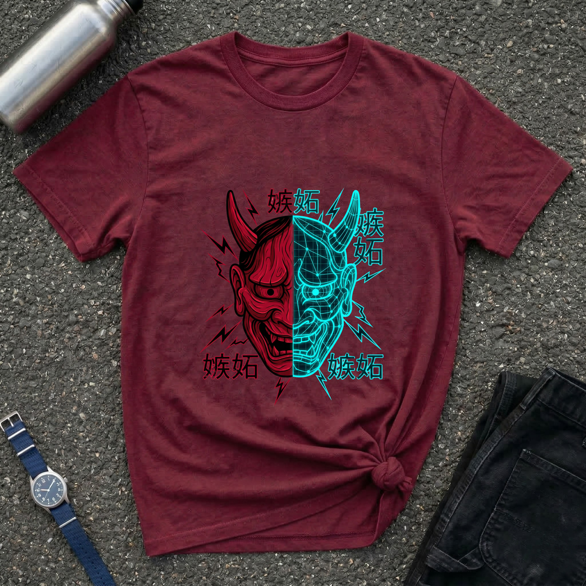 Oni Split Mask T-Shirt