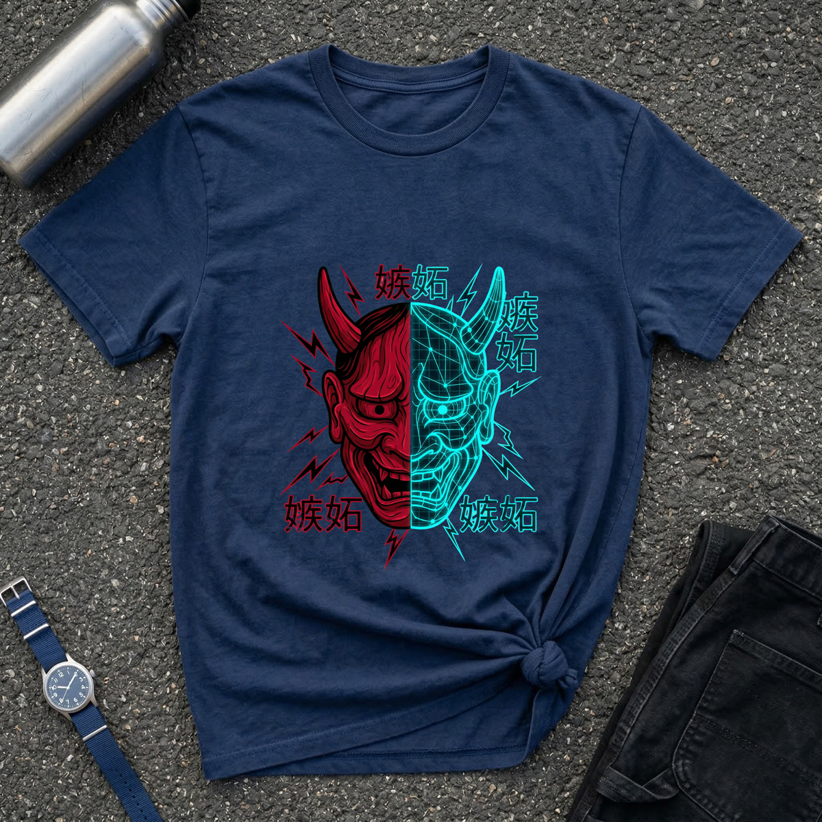 Oni Split Mask T-Shirt