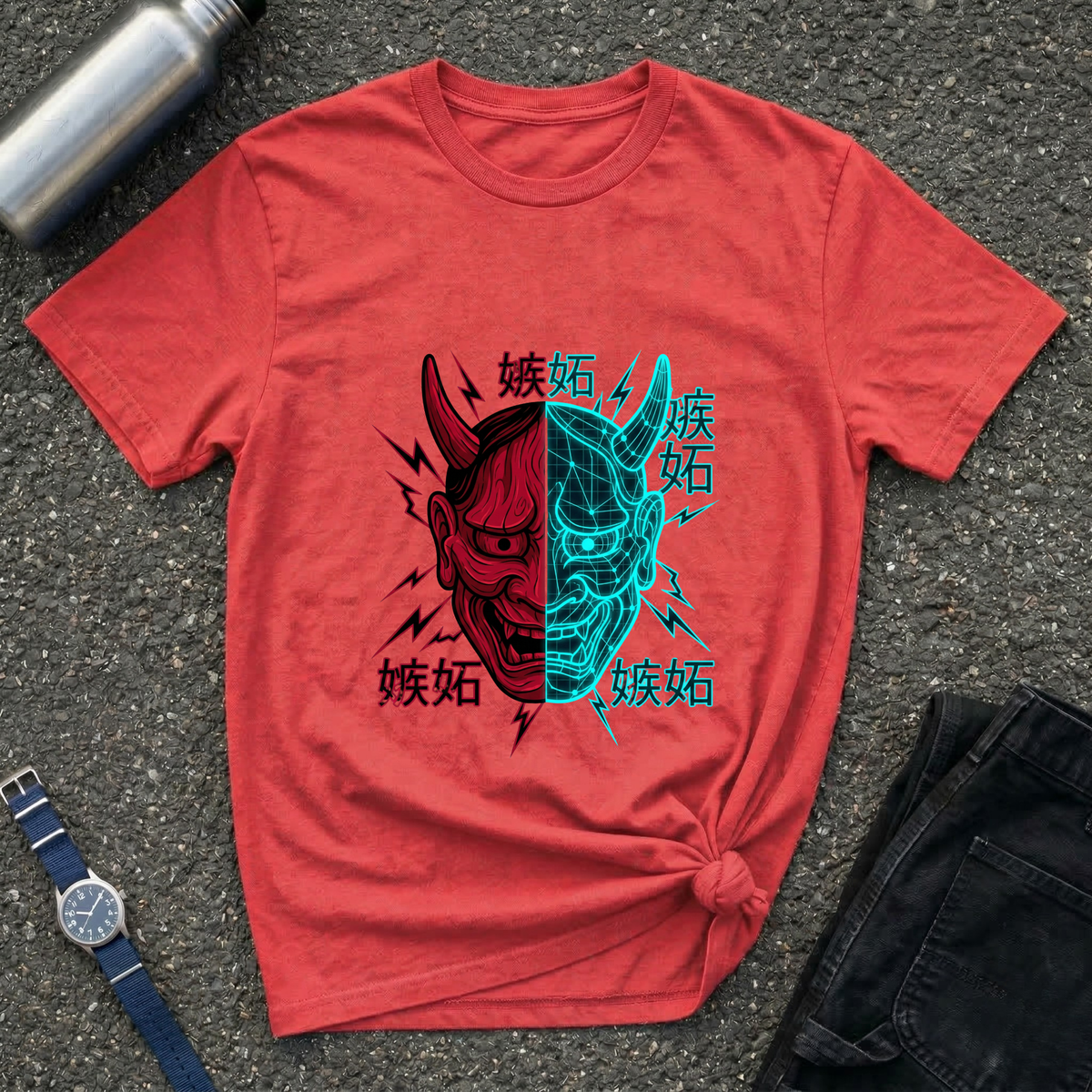 Oni Split Mask T-Shirt