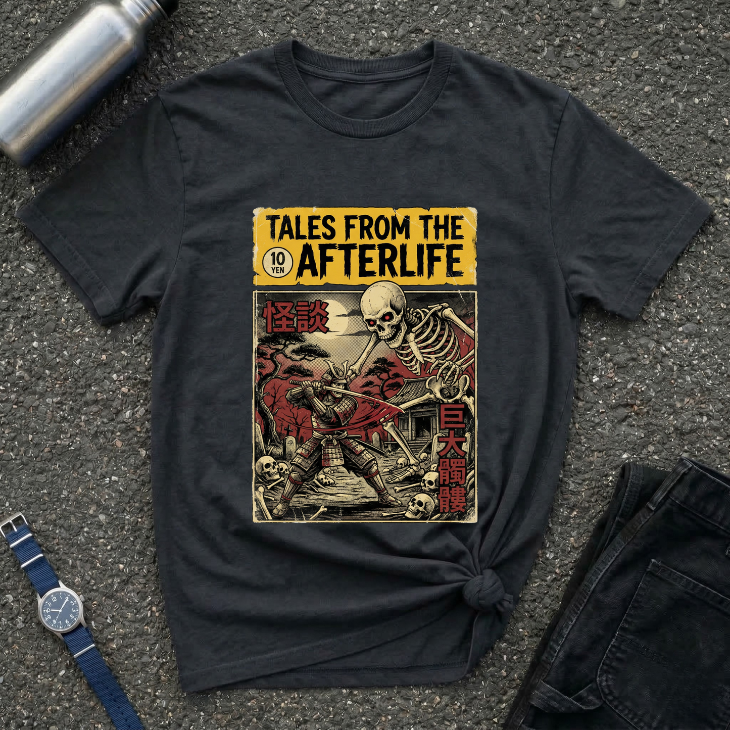 "Tales From the Afterlife" Vintage Horror Comic Skeleton T-Shirt