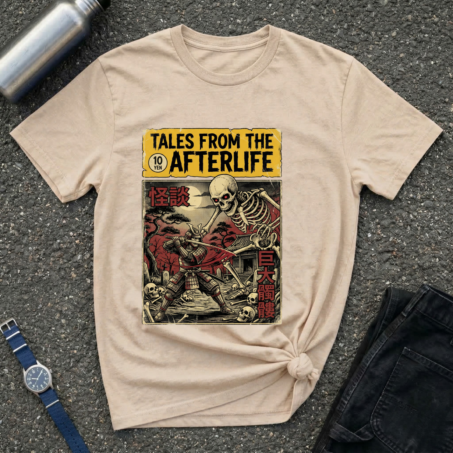 "Tales From the Afterlife" Vintage Horror Comic Skeleton T-Shirt