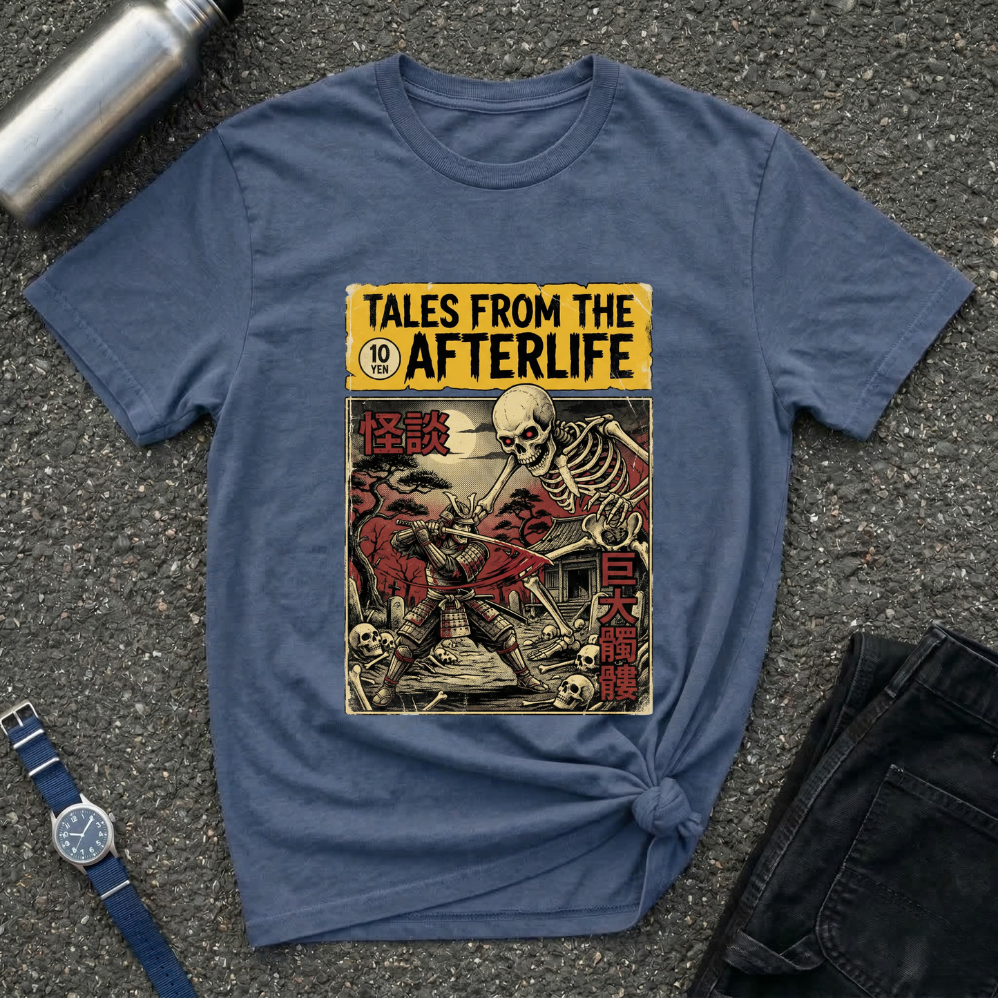 "Tales From the Afterlife" Vintage Horror Comic Skeleton T-Shirt
