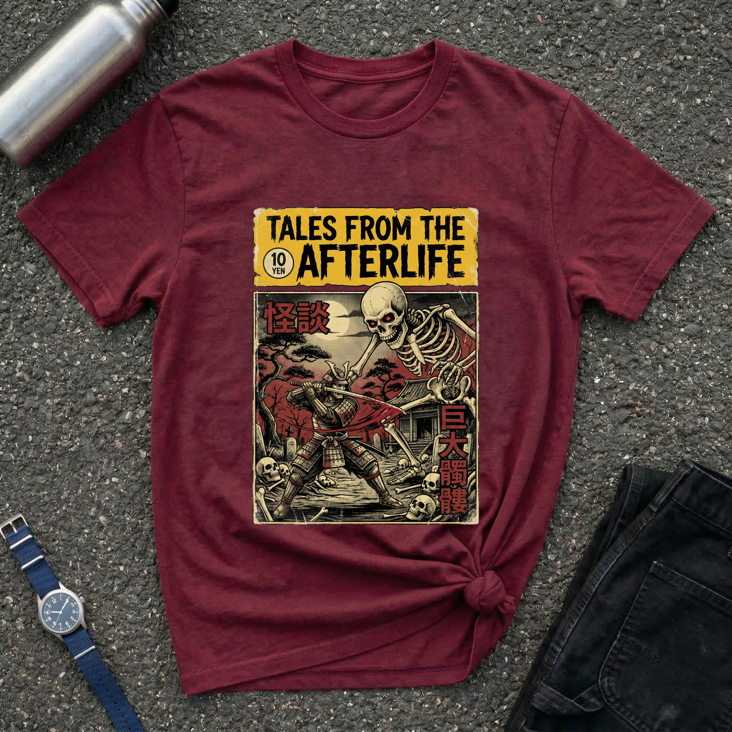 "Tales From the Afterlife" Vintage Horror Comic Skeleton T-Shirt
