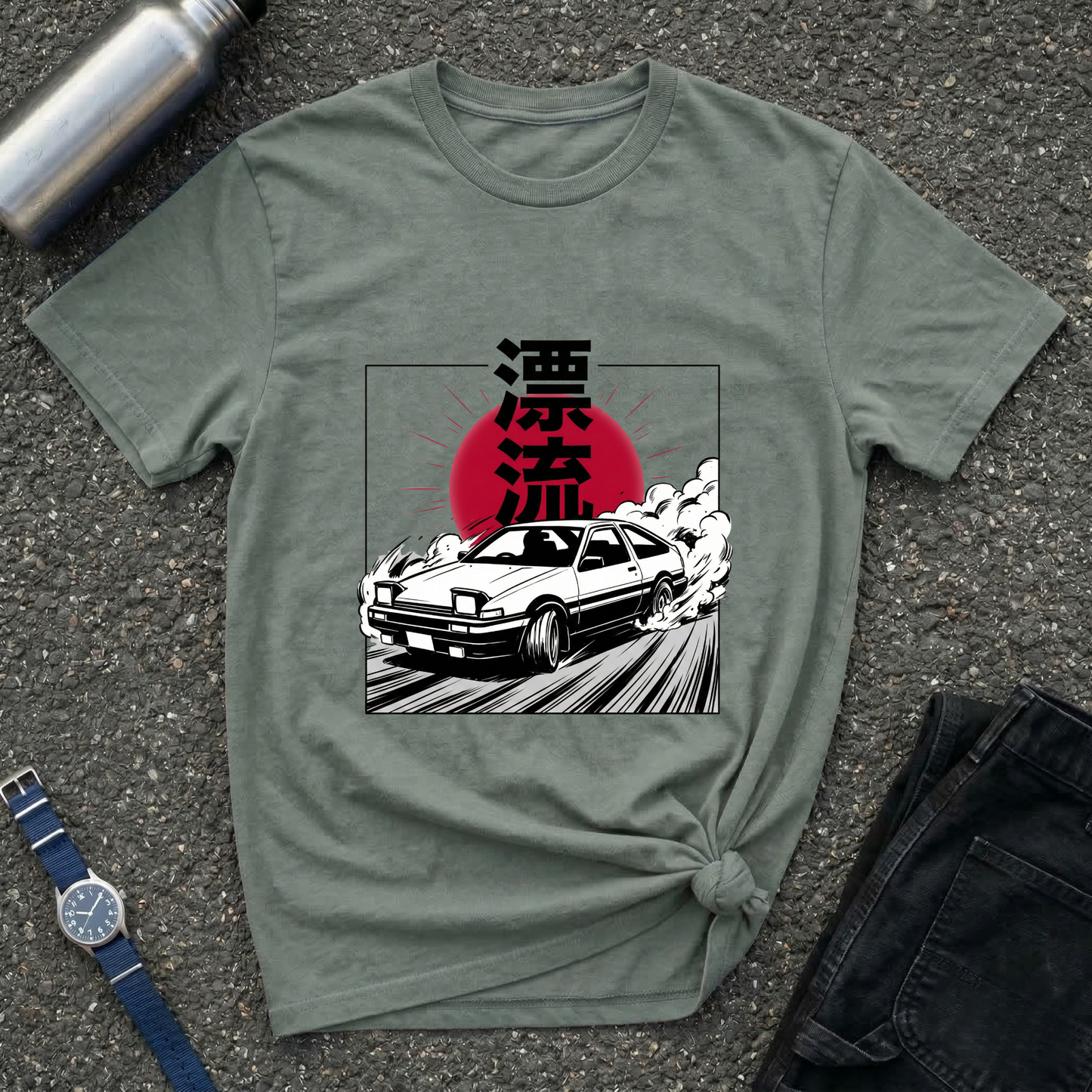 Japanese AE86 Drift Car Graphic T-Shirt