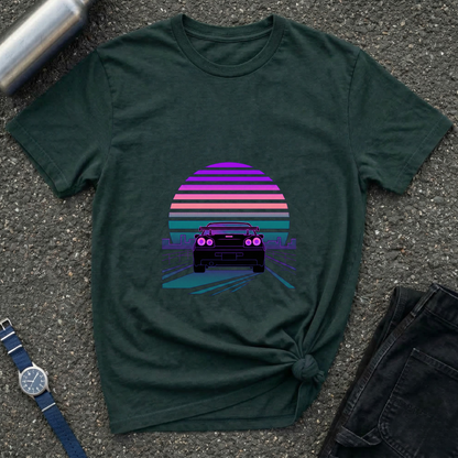 Vintage Retro Sunset Car T-Shirt