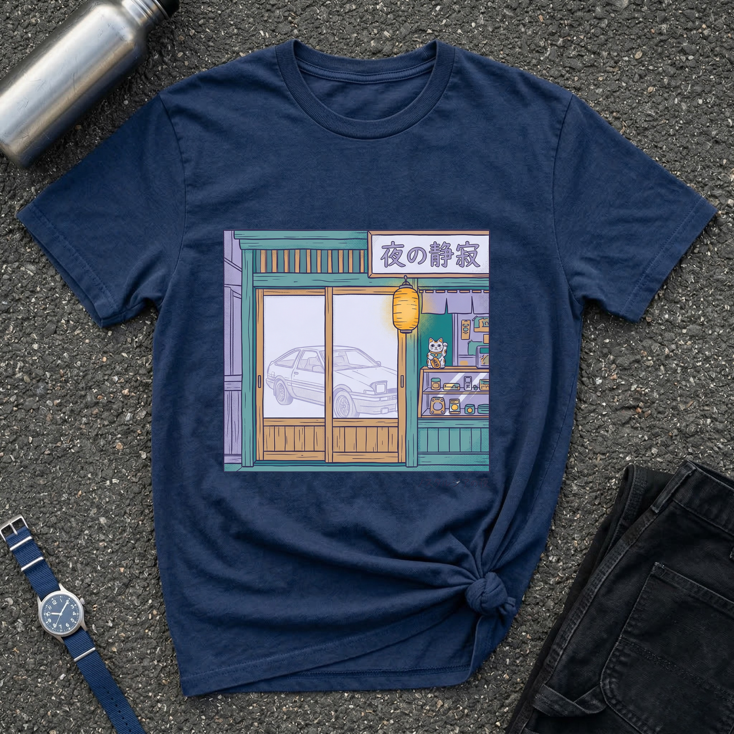 Night Shopfront Graphic T-Shirt