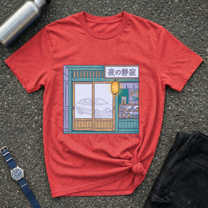 Night Shopfront Graphic T-Shirt