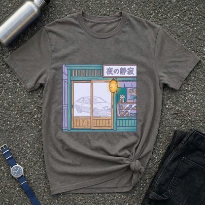 Night Shopfront Graphic T-Shirt