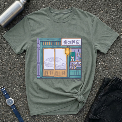 Night Shopfront Graphic T-Shirt