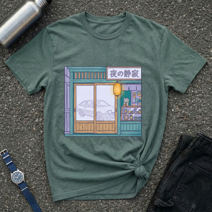 Night Shopfront Graphic T-Shirt