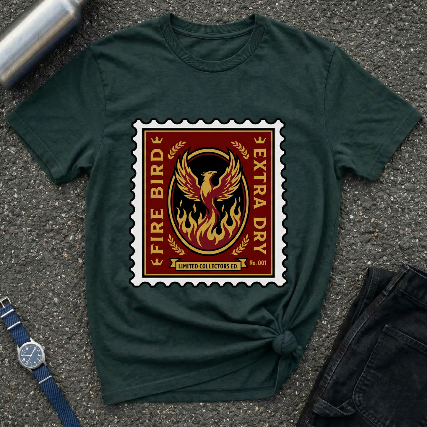Vintage Phoenix Flame Design