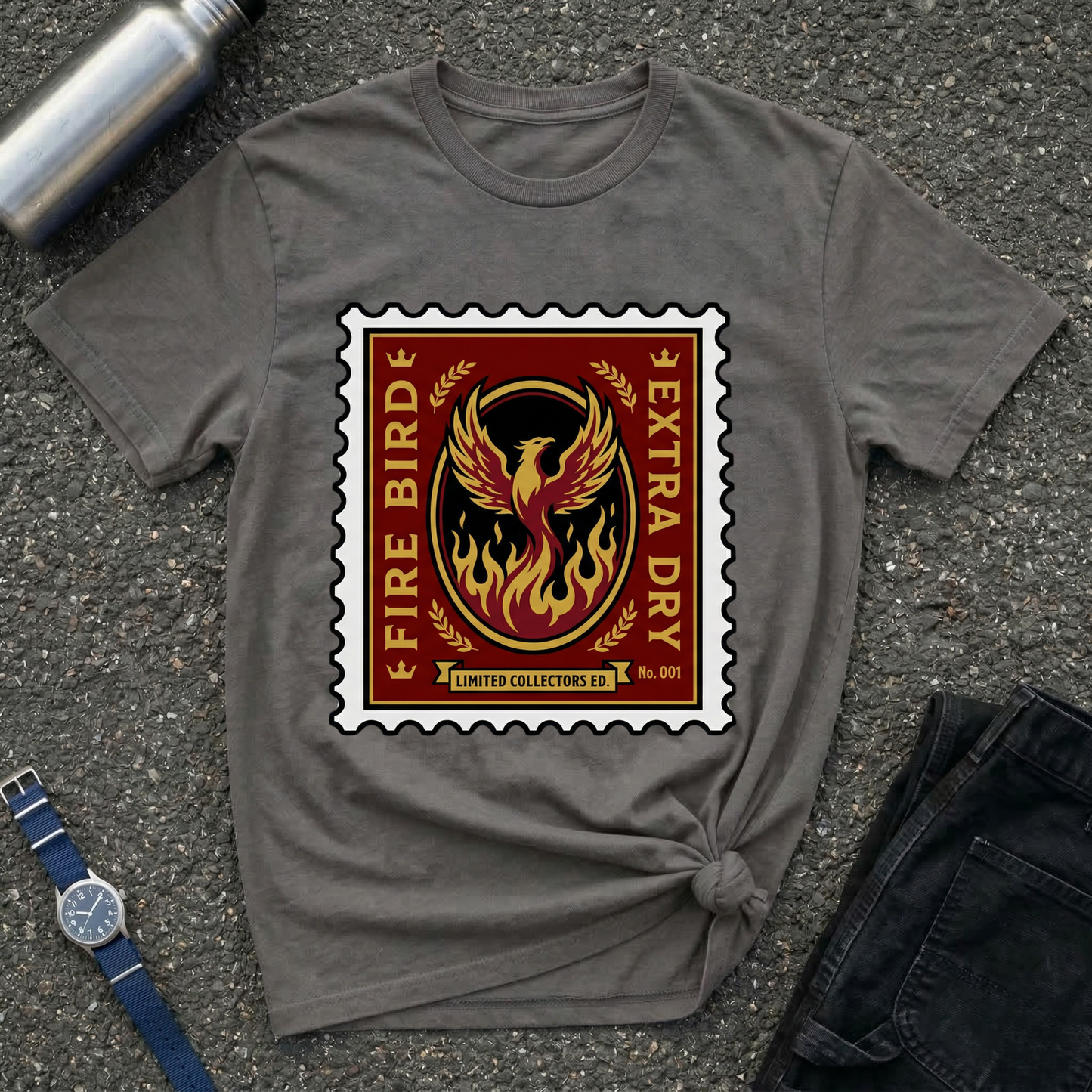 Vintage Phoenix Flame Design