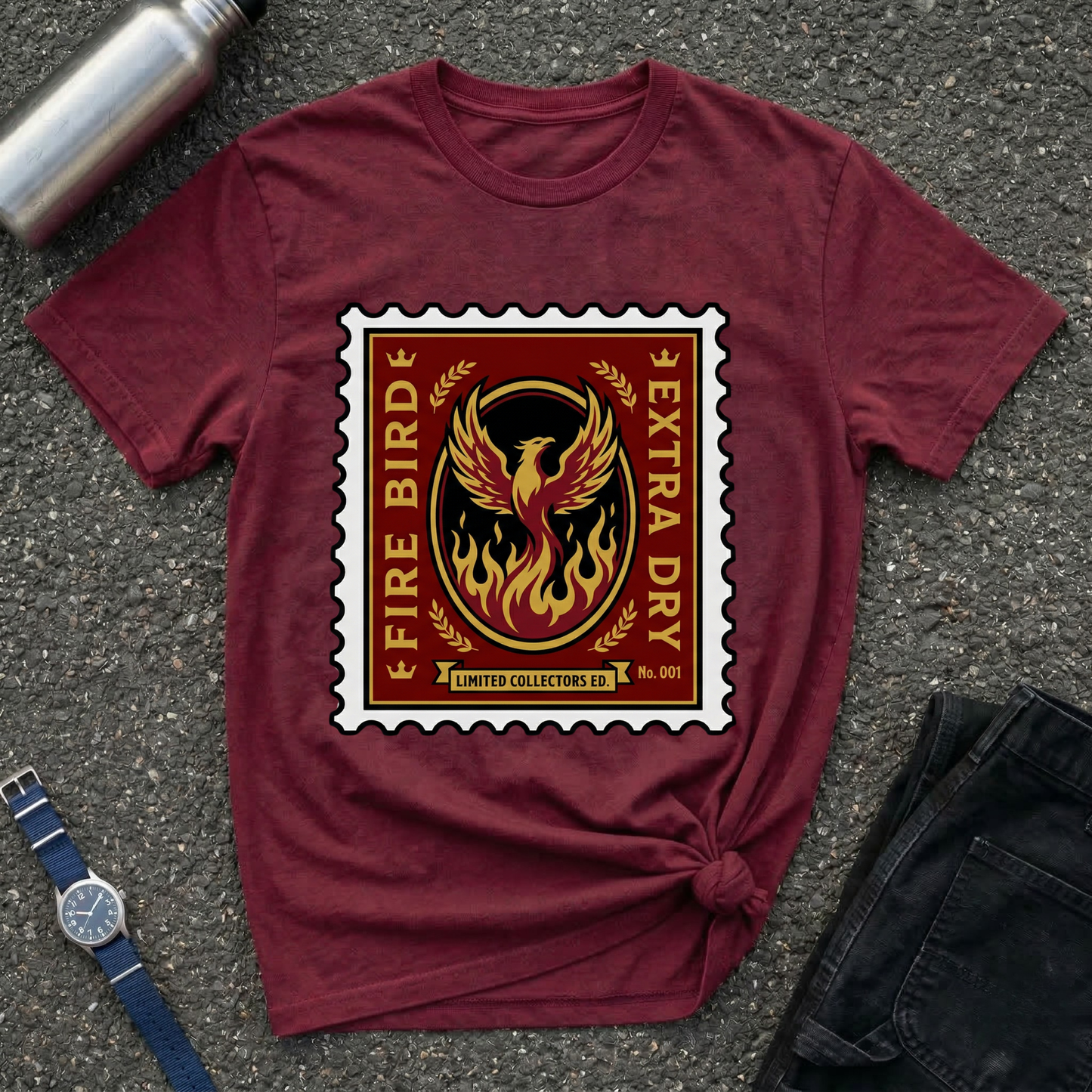 Vintage Phoenix Flame Design