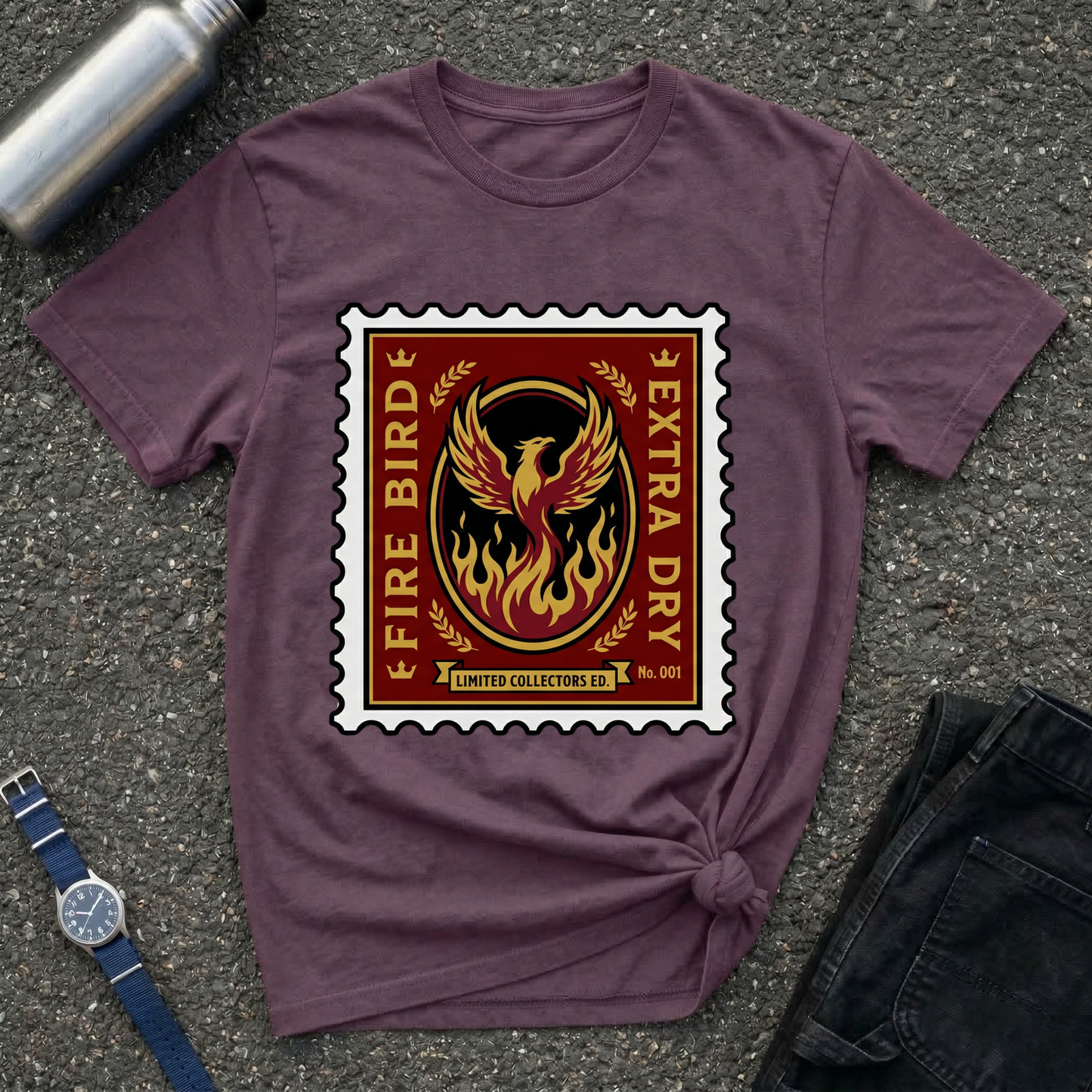 Vintage Phoenix Flame Design