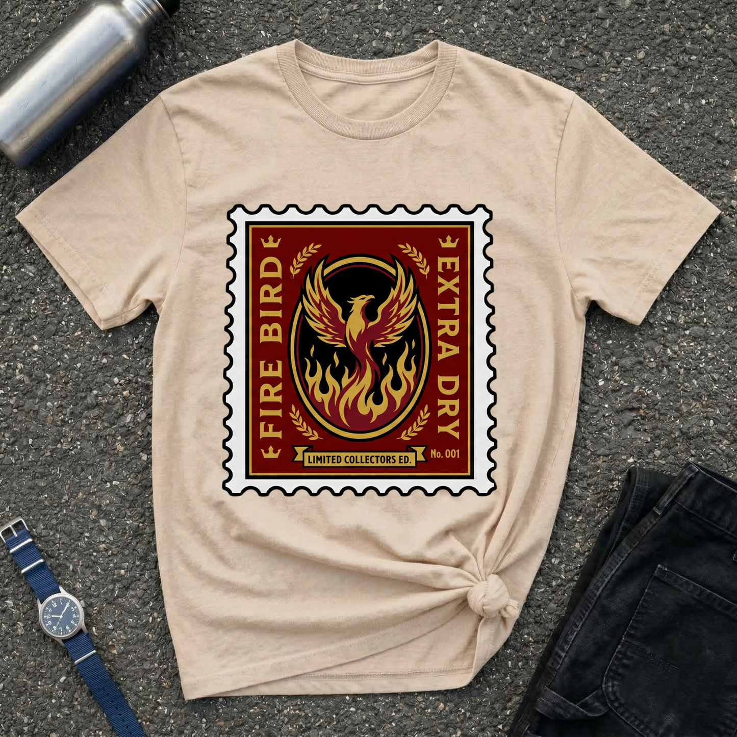 Vintage Phoenix Flame Design