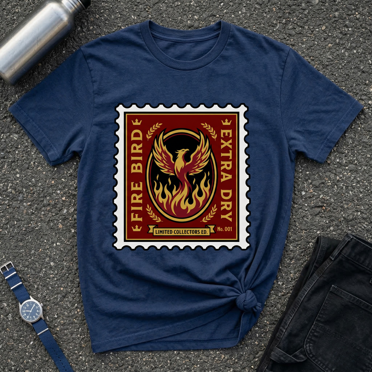 Vintage Phoenix Flame Design