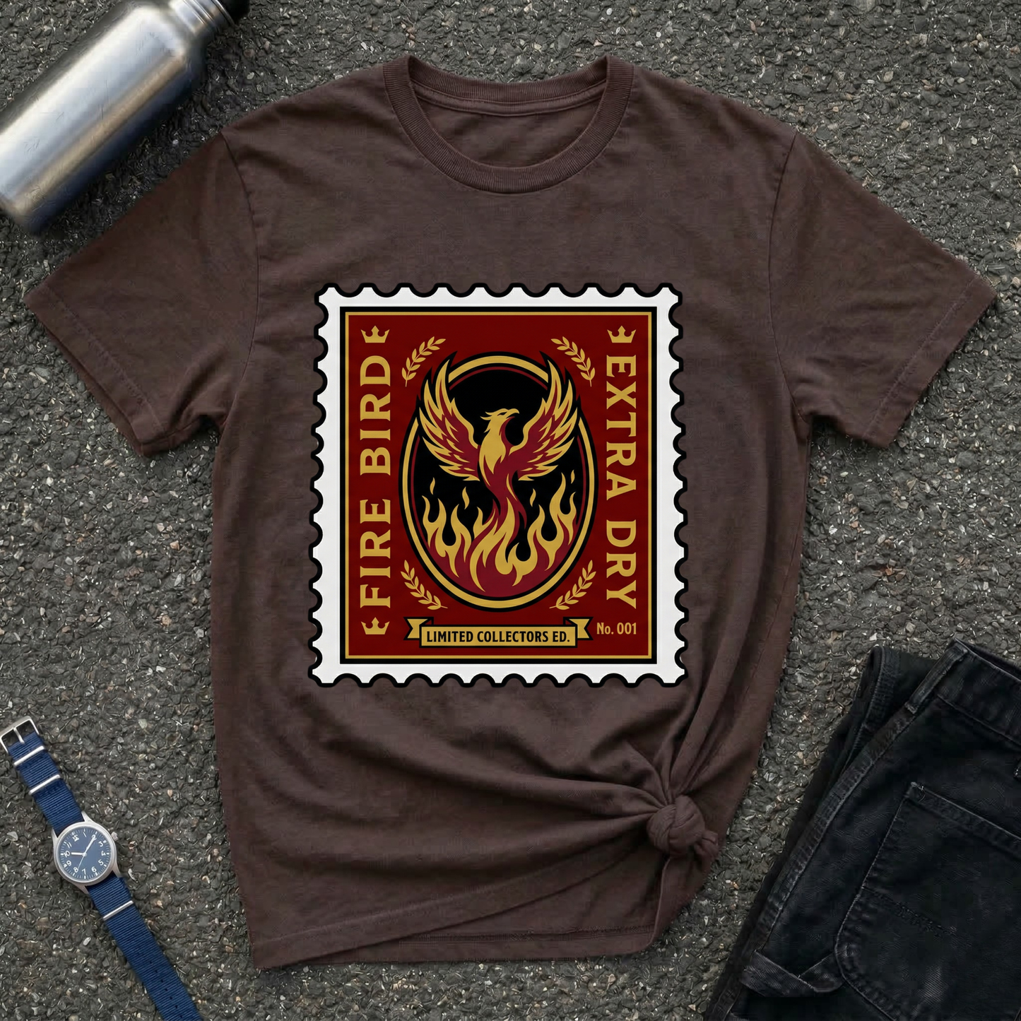 Vintage Phoenix Flame Design