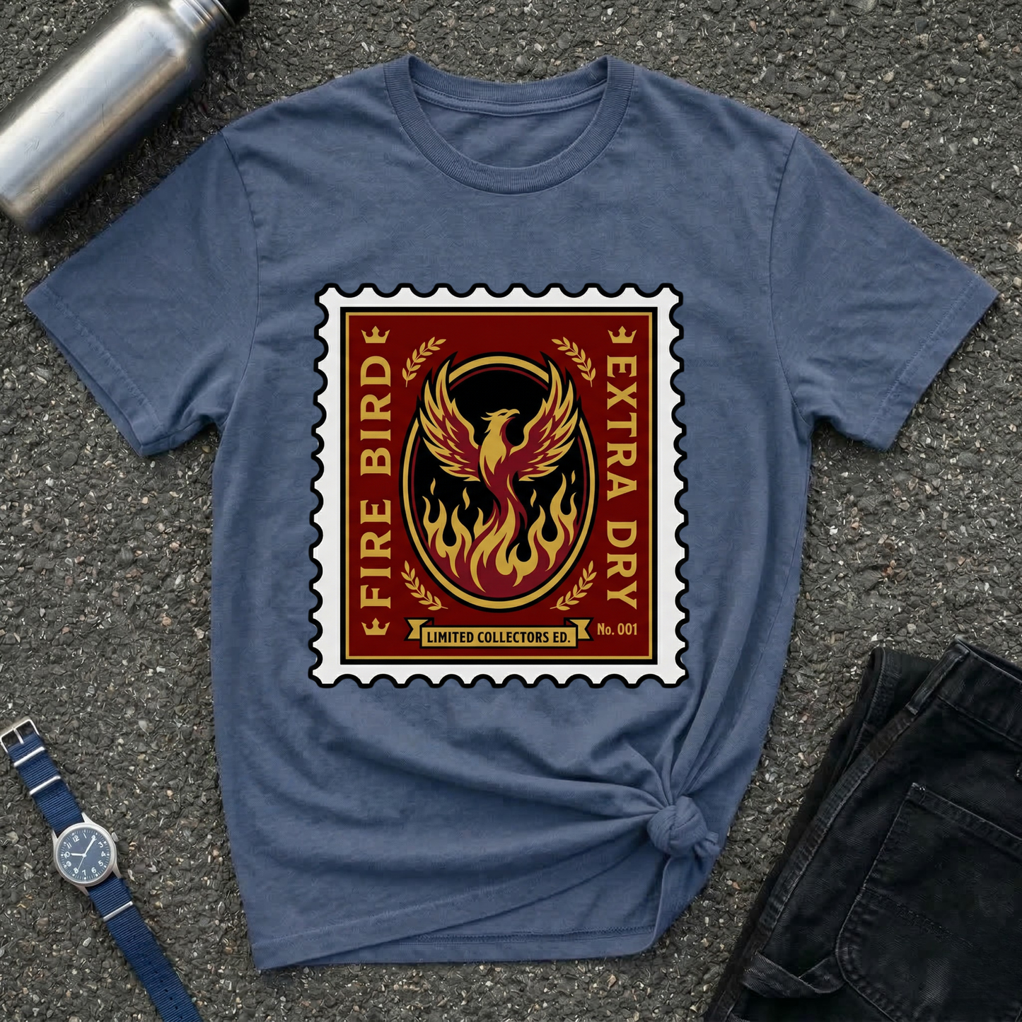 Vintage Phoenix Flame Design