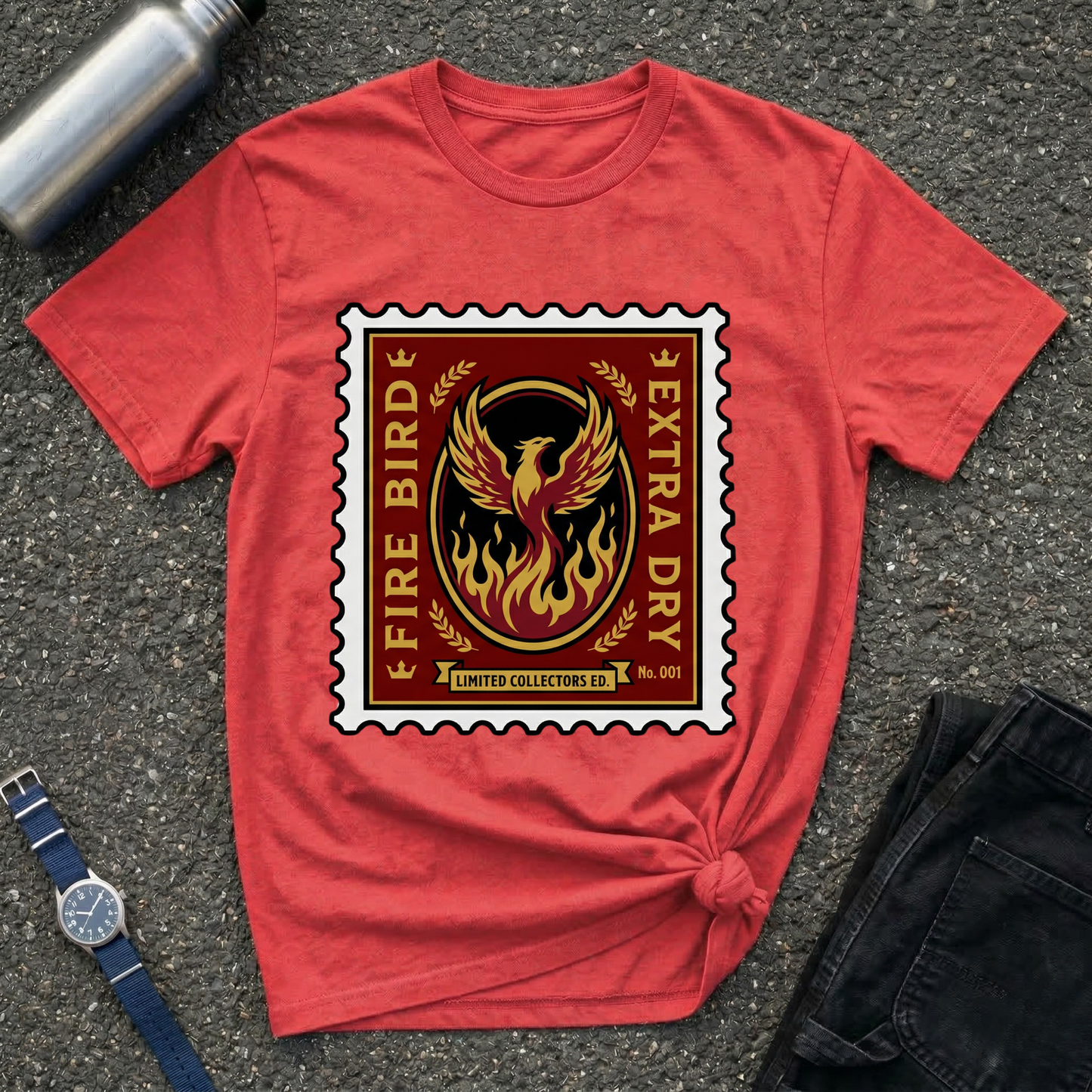 Vintage Phoenix Flame Design
