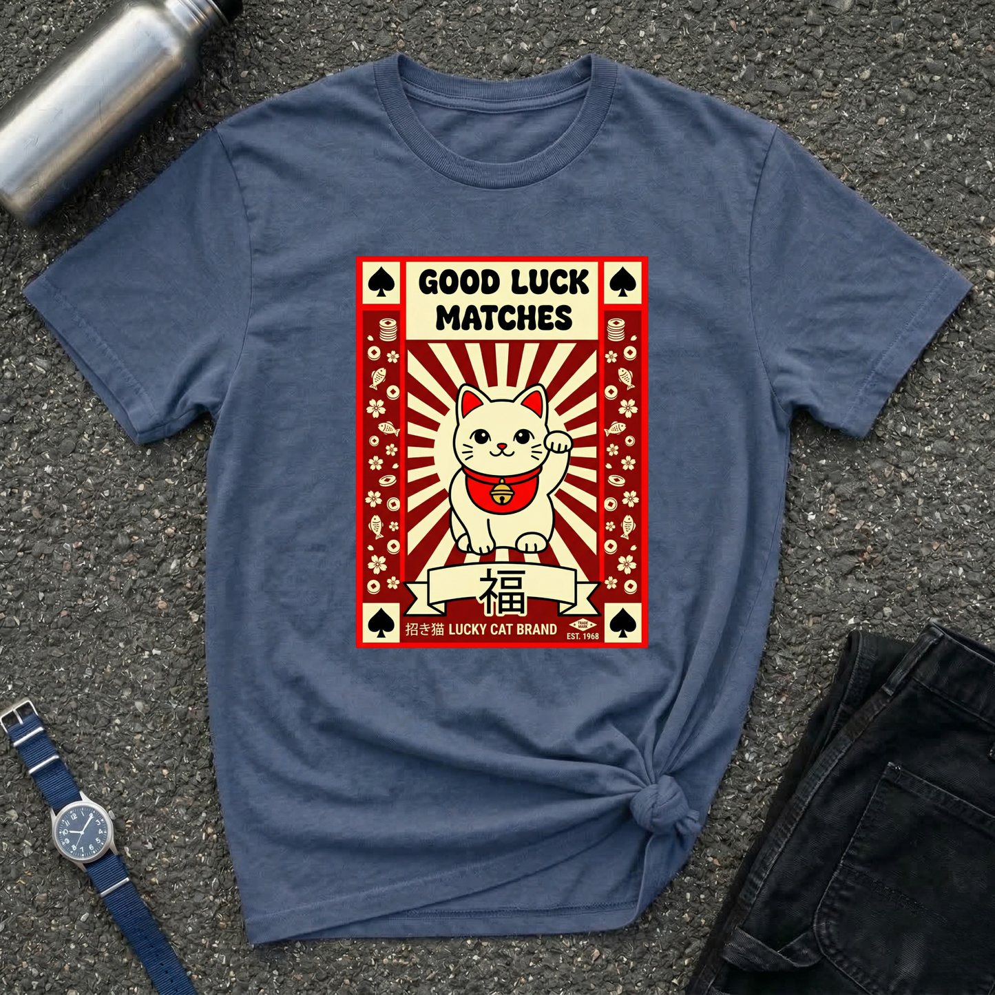 Vintage Lucky Cat Graphic Tee