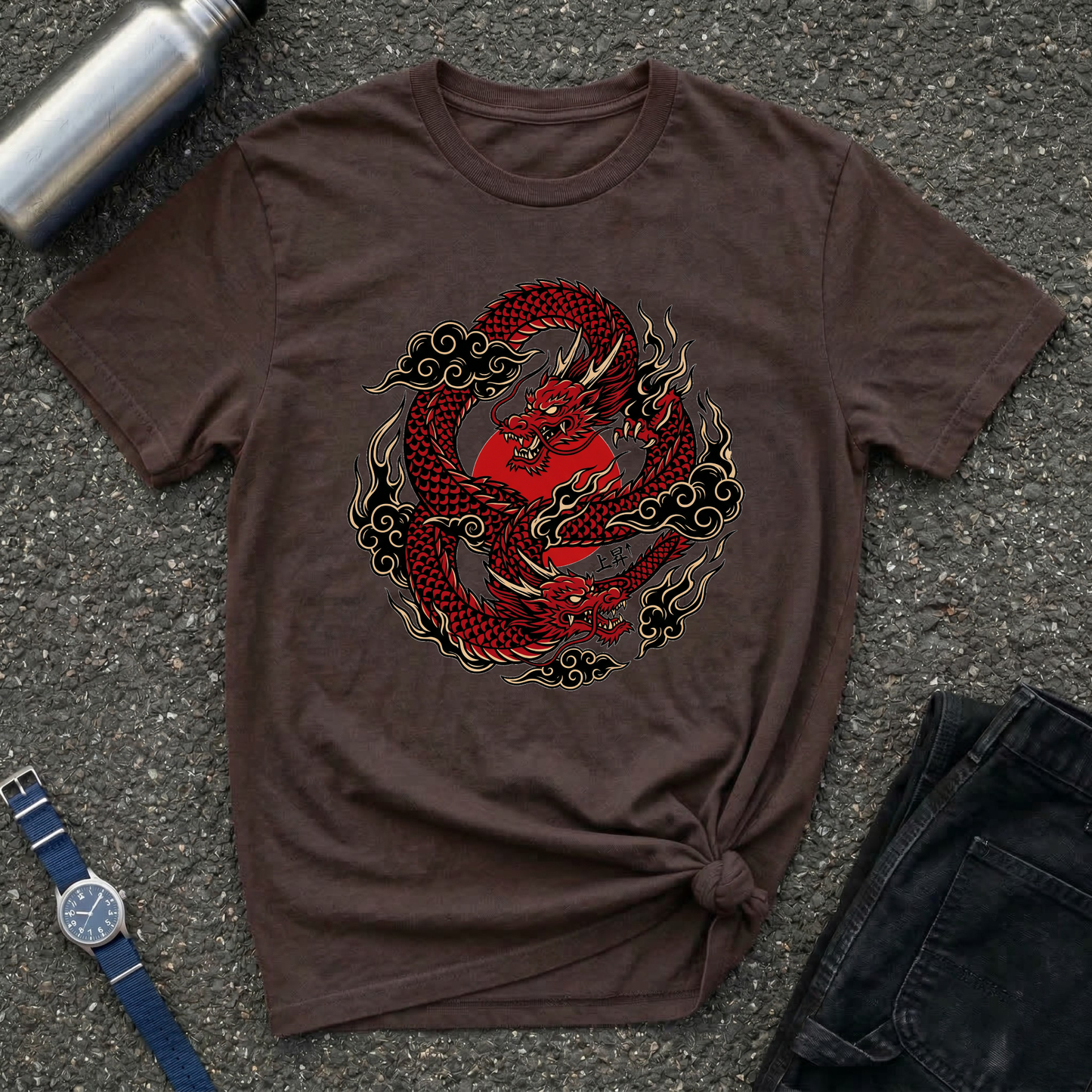 Red Japanese Dragon Graphic Tee