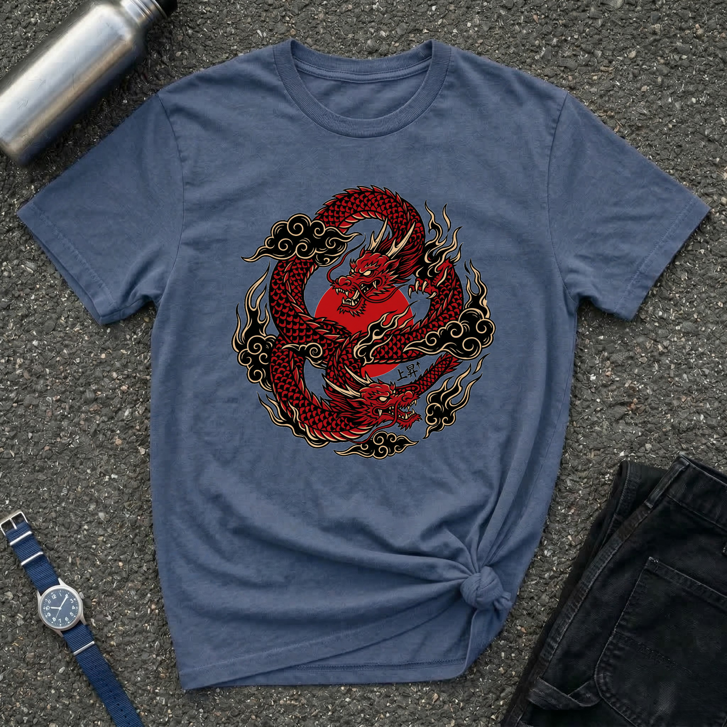 Red Japanese Dragon Graphic Tee