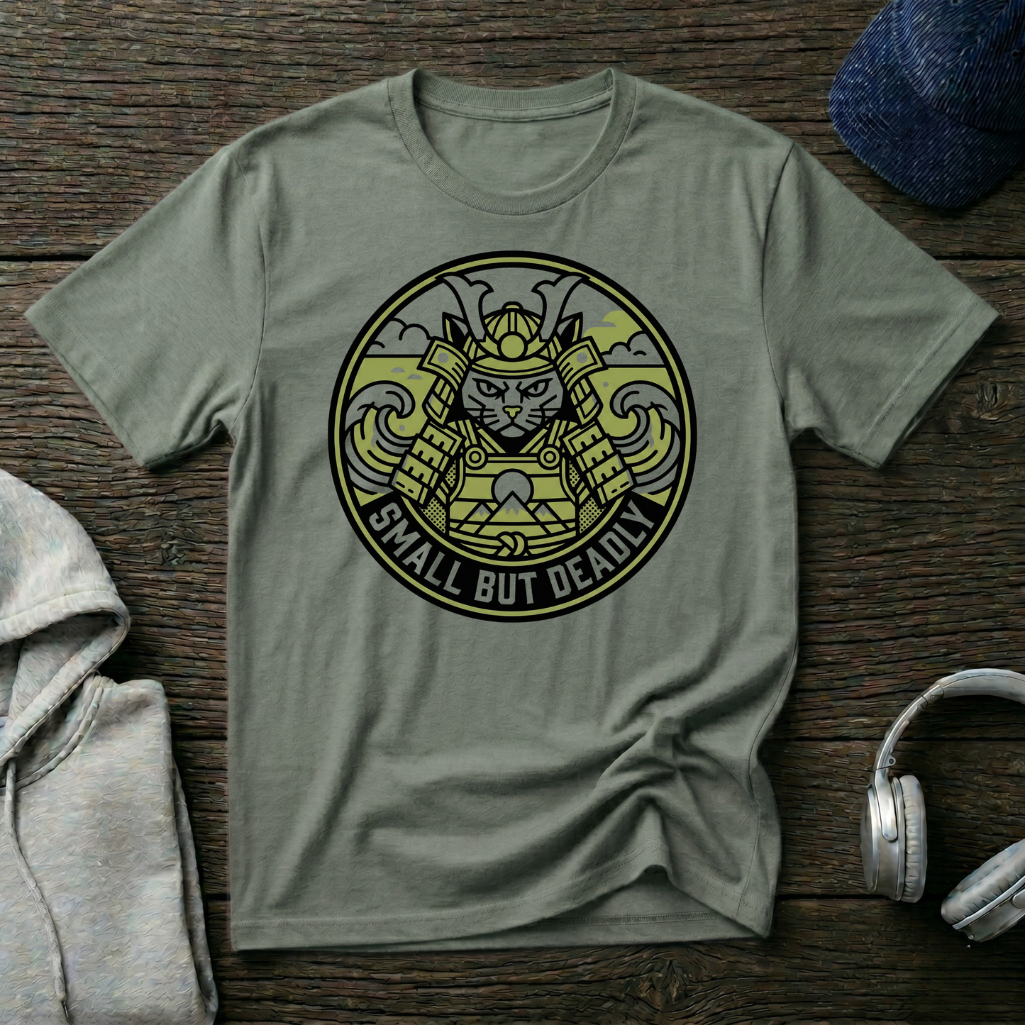 Small But Deadly Samurai Cat T-Shirt
