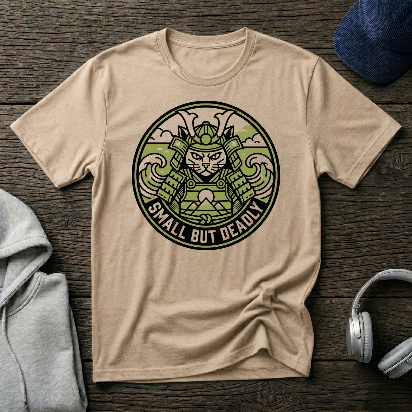 Small But Deadly Samurai Cat T-Shirt