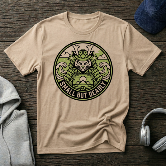 Small But Deadly Samurai Cat T-Shirt