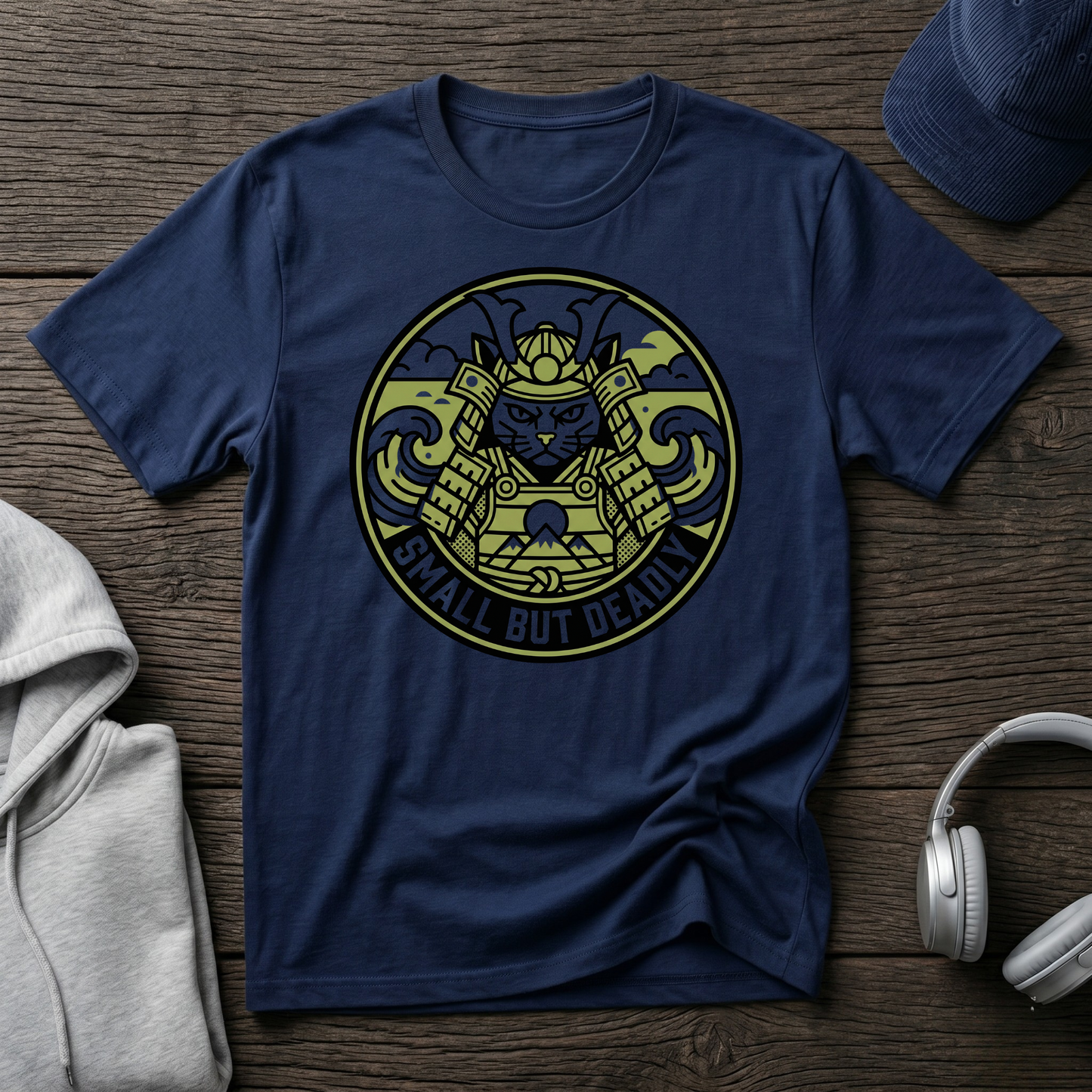 Small But Deadly Samurai Cat T-Shirt