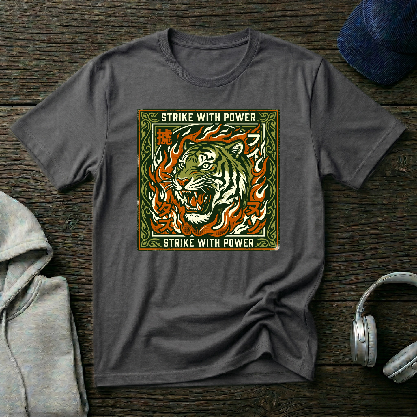 Tiger 'Strike With Power' Graphic T-Shirt