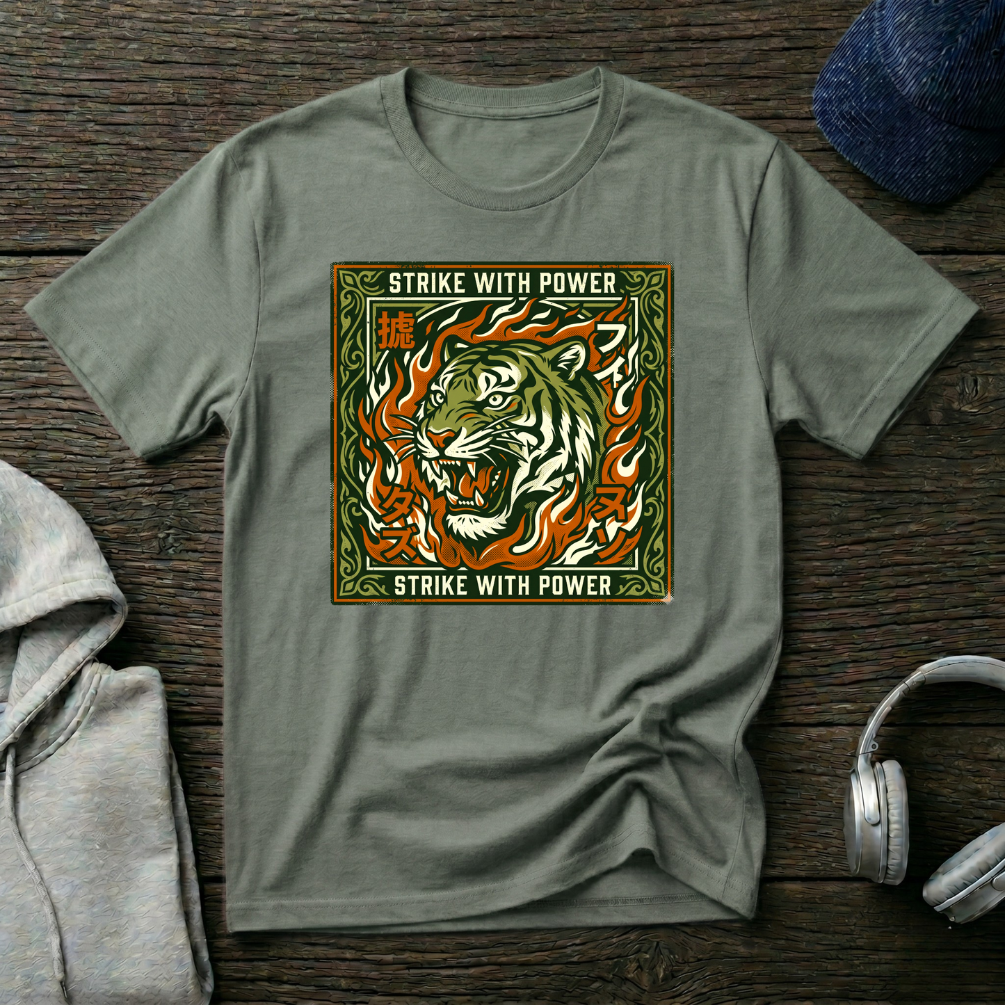 Tiger 'Strike With Power' Graphic T-Shirt
