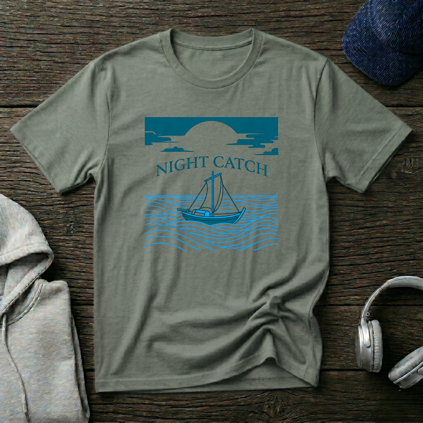Night Catch Boat T-Shirt