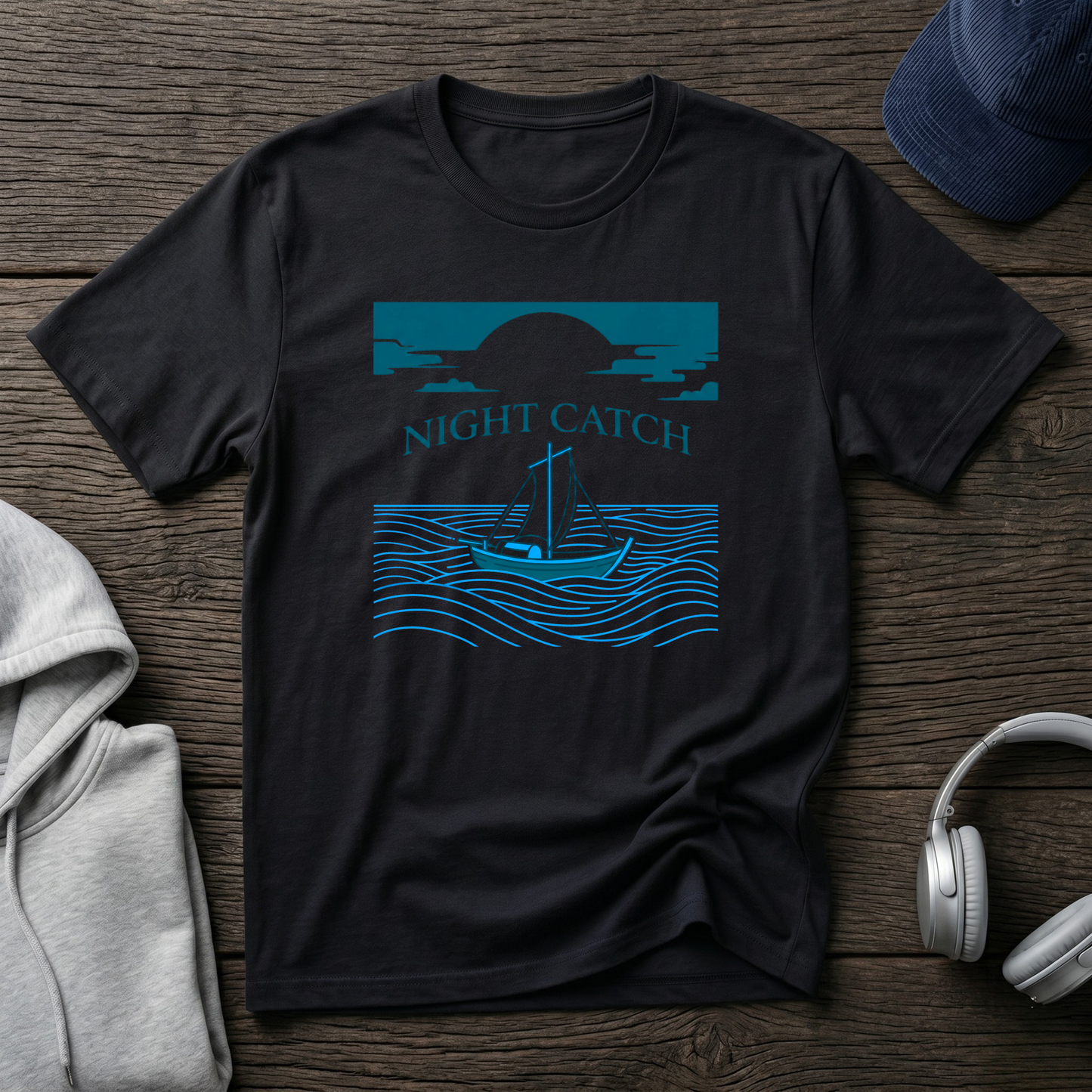 Night Catch Boat T-Shirt
